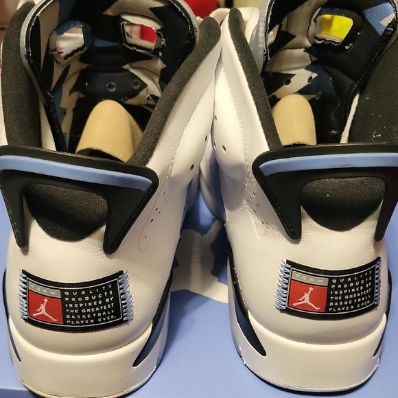 Jordan White and Blue Sneakers - Picture 3 of 4